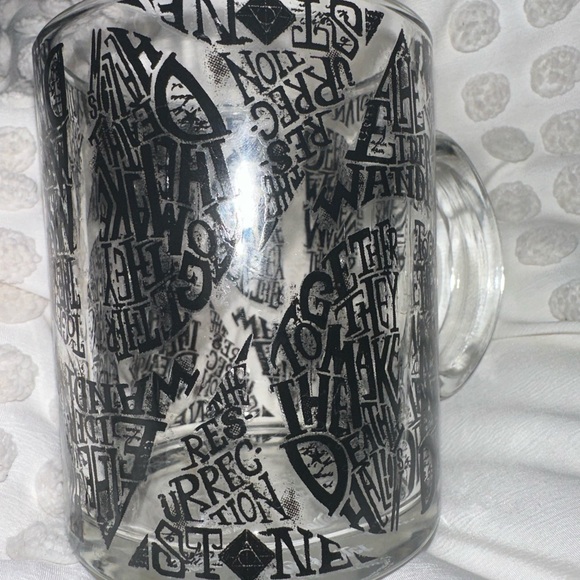Harry Potter The Deadly Hallows 17.5 Oz Glass Coffee Mug Rare - Picture 4 of 6